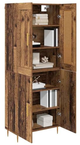 vidaXL Highboard Altholz 69,5 x 34 x 180 cm Holzwerkstoff
