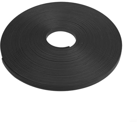 Schwarzes magnetisches Whiteboard-Tape, 6 mm × 8 m × 1 mm, PVC-Folie mit integriertem Magnet, für Tafel- und Metallflächen, schneidbar, rückstandsfrei entfernbar