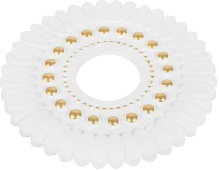 MAGICLULU Runde Deckenrosette aus Ps mit Hohlschnitt Elegante Europäische Deckenloch Abdeckkappe für Schlafzimmer Füllt Deckenlücken Widersteht Rissbildung und Verformung