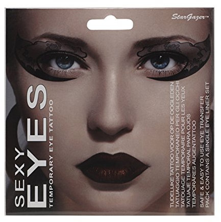 Stargazer Sexy Temporary Eye Tattoo, Roses & Bows