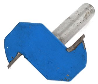Sourcingmap 1/4 Shank T Slot Router Bit 2.4mm Cutting Depth, 2 Flutes T Track Router Cutter (Blue, Silver)
