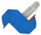 Sourcingmap 1/4 Shank T Slot Router Bit 2.4mm Cutting Depth, 2 Flutes T Track Router Cutter (Blue, Silver)