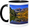 3dRose Maroon Bells Peaks in The Elk Mountains Reflected on Aspen Lake – zweifarbige Schwarze Tasse, Keramik, mehrfarbig, 11-Ounce