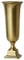 Gold Ständer Schale und Urne Collection, Aluminium, gold, 3 3/4 SQ x 5 D x 11in H Urn Vase