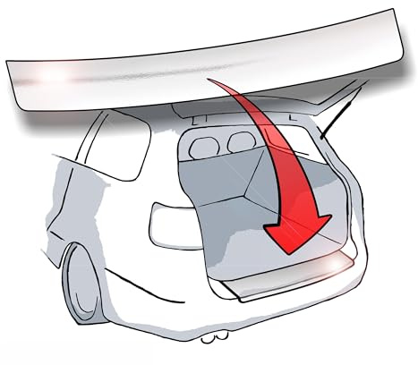 LACKSCHUTZSHOP Ladekantenschutz passend für VW Passat B7 Limousine (Typ 3C/36, BJ 2010-2014) - Chrom/Chrome hochglänzend