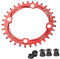 UPANBIKE Fahrrad schmal breit oval Form Single Kettenblatt Kettenblätter BCD 104 mm 32T 34T, 36T (36T, Rot)