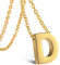 VU100 Halskette Initiale D Alphabet Anhänger für Damen Mädchen Vergoldet Edelstahl Brief Halskette mit Buchstaben in Gold Kette 45+5CM