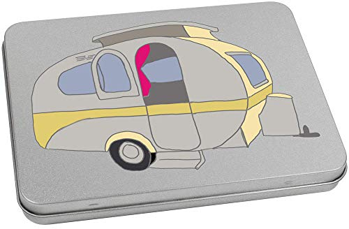 Azeeda 170mm x 130mm 'Wohnwagen' Blechdose/Aufbewahrungsbox (TT00123293)