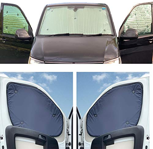 Fensterblenden-Set für Dacia Dokker (ab 2015) Vorderes Set + Aussparung. Wendbar, Thermo