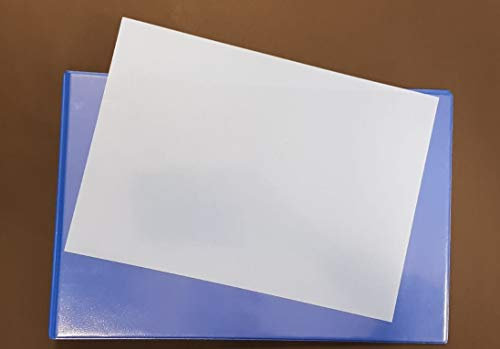 10x Ringbuch, Ordner BLAU in A4 als QUERFORMAT mit Drahtniederhalter und Sichttasche/Einschubtasche