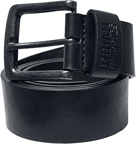 Urban Classics Recycled Imitation Leather Unisex Cinturón Negro S-M 100% poliéster