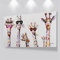 LLNN Neugierige Giraffenfamilie Leinwand Wandkunst Bilder -Canvas Druck Wandkunst Wanddekor Malerei für Wohnzimmer 60x120cm mit Rahmen