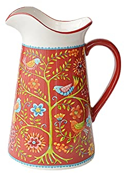 Jus Carafe d'eau Pichet de grande capacité Théière en céramique créative Jug multifonctionnel avec poignée adaptée à la famille, restaurant, café Thé Cruche (Color : C)