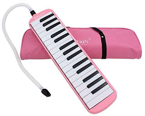 Btuty Melodica Klavier-Musikinstrument mit 32 Tasten für Anfänger, Geschenk mit Tragetasche, Rosa