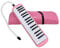 Btuty Melodica Klavier-Musikinstrument mit 32 Tasten für Anfänger, Geschenk mit Tragetasche, Rosa