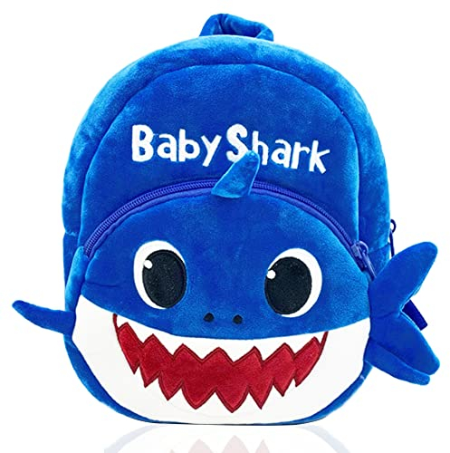 Gujey Shark Kinderrucksack, Rucksack für Kleinkinder, Kindergarten-Rucksack in Hai-Form mit Text, Mini Bag Rucksäcke Kinder Junge (Blau)