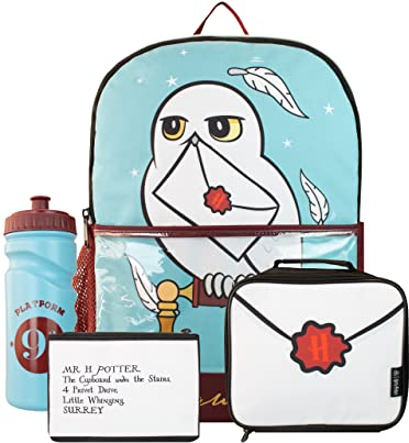 Harry Potter Kinder Rucksack und Lunchtasche Blau Hogwarts