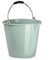 CABLEPELADO Cubo Plástico de Limpieza Doméstico y Jardín, 22 cm Alto x 28 cm Diámetro, 7 Litros, Asa de Agarre, Verde Claro