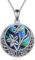 CUPENDA Birth Flower Necklace Sterling Silver Lily Flower Celtic Knot Pendant with Abalone Shell Birthday Jewellery Gift for Women Girls
