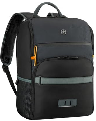 WENGER Move Laptop-Rucksack mit Tabletfach, Notebook bis 16 Zoll, 22 l, Damen Herren, Business Uni Schule Reisen, Schwarz, 612570