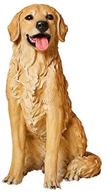 MBROS Hundestatue, Gartenornamente, für den Außenbereich, großer Hund, Gartenfigur, Dekorationen, Golden Retriever-Skulptur für Terrasse, Balkon, Rasen, H
