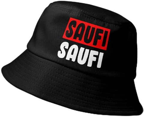 SAUFCOUNTER MARK YOUR DRINKS Saufi Fischerhut Malle Party Spaß Schlagerparty Bier Mische Schnaps (Farbe Schwarz)