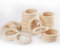 WELHAEPI Holzringe zum Basteln, 24 Stk Holz Ringe, Natürliche Holz Makramee Ringe, Unvollendete Hölzern Holzringe für DIY Schmuck Armband Makramee Anhänger Hängende Dekoration Ringe - 70mm