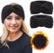 DRESHOW Stirnband Damen Winter Stirnbänder Strick, Haarband Ohrenwärmer, Dickes Fleecefutter Haarbänder Verdicken Headwrap Kopfband für Damen