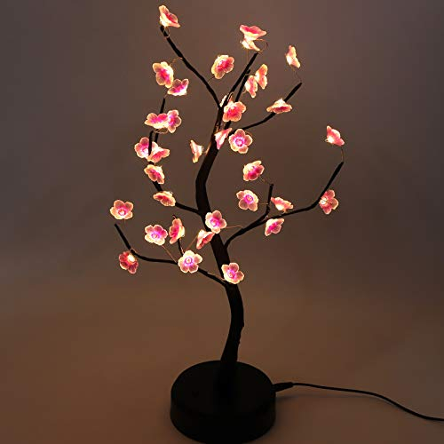 Baumlicht, USB 35LED Pflaumenblüten-Bonsai-Lichtbaumlampe, DIY Künstliche Baumlampe, Weihnachtsdekorationen Für Schlafzimmer, Zimmer, Büro, Party, Hochzeit, Zimmerdekoration für Teenager-Mädchen