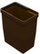 LM 530 ECO | 8-Liter-Mülleimer aus recycelbarem Material | Platzsparender Küchenmülleimer | 15 x 23 x 28,5cm | Kompatibel mit LM-Mülltrennungssystem | Braun