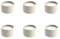 Flammschalen Citronella für draußen 6 Stück - Outdoor-Kerzen Terracotta - Für deinen Garten - Feuerschalen im 6er Set, 15 h Brenndauer - Ø 9,8 x H 6,2 cm (weiß)