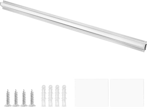 QWORK® 1 Stück Bonleiste Bonhalter Wandhalterung Aluminiumlegierung Klemmschiene für Catering Cafés Kneipen Bars (90cm)