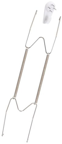 GLOKUUCA Plate Hanger - 1 Pack Invisible Wall Plate Hangers with 1 Pack Hook Fits for Decorative Plates and Arts - Stainless Steel Vertical Plate Holders - ( 14-inch, Silver Tone)