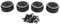 Hapivida 4 Stück 1,9 RC Wheels Felgennabe, 59 mm Durchmesser Carbon Fiber RC Beadlock Wheels Felgen Ersatzteile für SCX10 RR10 1/10 RC Auto (Grau)
