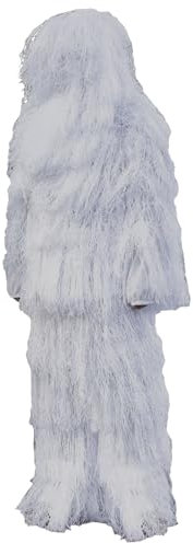Alnintte Ghillie Anzug, Schnee Camo Anzug, Weißer Jagdbekleidung Herren Set, Jagdanzug Wald für Jagd Schießen Vogelbeobachtung, Universalgröße