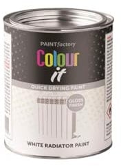 PNJB White Radiator Gloss Tin Paint, Gloss Finish, Quick Drying, Ideal For Furniture, Concrete, Wood, Metal, Durable and Long-Lasting,300ml, (1PCS)