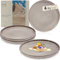 Sänger Kairo Clay | Teller Set 4 Personen, 4x Speiseteller Set aus Steingut, Dinner Set kratz- mikrowellen- spülmaschinenfest, Steingut Teller Essteller Essgeschirr, Grau Teller Set VALUE COLLECTON
