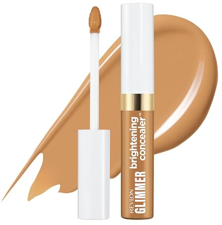 Revlon Glimmer Brightening Concealer Anti-Concealer 155 9 ml | Concealer mit leichter Deckkraft, Vitamin C, Koffein und Steviosid, ohne Übertragung, 24 Stunden Halt