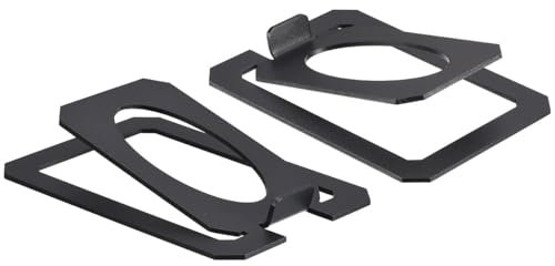 Laroal 1 Pair Tilted Speaker Stands 20° Angled Desktop Speaker Stands156x115x32mm Anti-Vibration Mount for Small Speakers Universal Fit (Black)