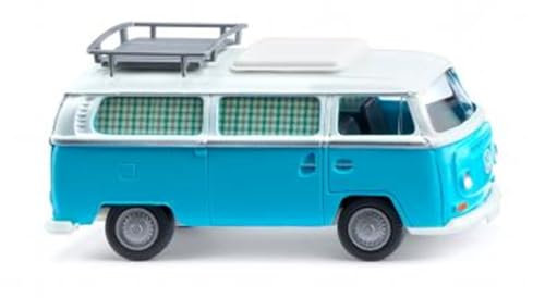 Wiking 031504 Volkswagen T2 Campingbus - eisblau/weiß Spur HO 1:87, Kein Spielzeug!!