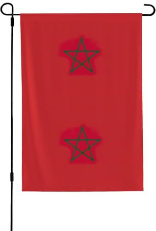 Drapeau du Maroc - Petits drapeaux de jardin pour l'extérieur - Pour décoration de balcon et décoration de fenêtre