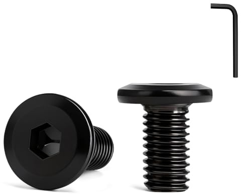 50 Stück M4x8 Schrauben, Flachkopf-Inbusschrauben | Schwarz oxidiert, Vollgewinde, Hochfester Kohlenstoffstahl, inkl. Inbusschlüssel