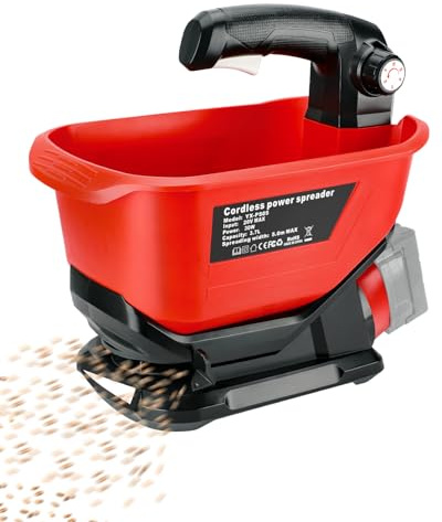Adisipsoarin Salt Spreader for Milwaukee M18 18v Battery,Handheld Fertilizer Spreader for Lawns,Available Year-Round,Grass Seeds,Fertilizer,Rock Salt and Ice Melt(Battery Not Included)