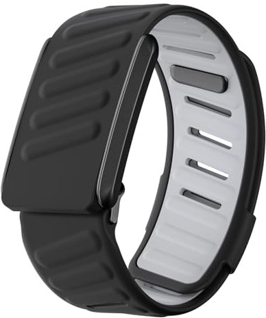 BKZYWSHS Bequemes und langlebiges Silikonarmband, kompatibel mit WHOOP 4.0, weiches Silikon-Sportarmband für Männer und Frauen, mit U-Stecker, schwarz