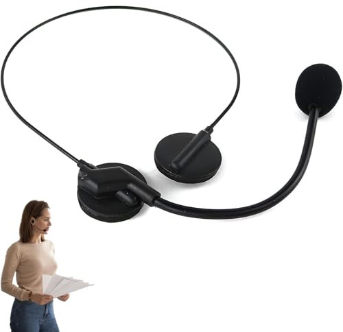 Faux casque micro, accessoire micro pour fêtes costumées, cosplay, fête, Halloween, jouets pour enfants - Noir