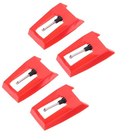 TOYANDONA Phonograph Stylus Replacement 4pcs Universal Stylus Needle for Rotatable Turntable Cartridge Compatible with Voltage Record Players
