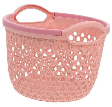 Ipetboom Panier De Rangement Tissé Multifonctionnel Petit Format En Pp, Panier Décoratif, Couleur Rose Pâle, Pour Bureau Et Rangement Domestique