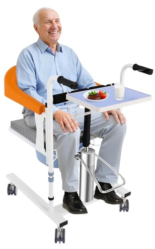 Fauteuil Roulant Élévateur Hydraulique, Fauteuil de Transfert Élévateur, Fauteuil de Transfert pour Soins Infirmiers, Produit Convient Personnes Âgées, Femmes Enceintes, Personnes Handicapées