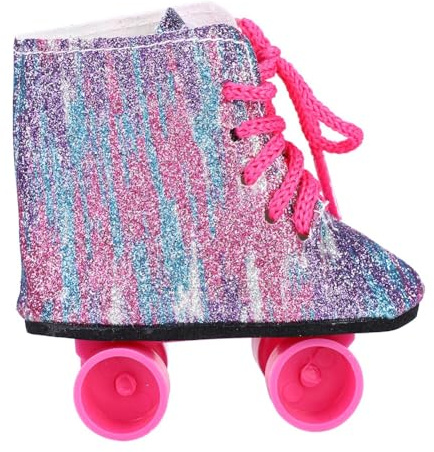Generic Modische Rollschuhschuhe für 18-Zoll-Puppen, Hochwertiges, Leichtes Puppenzubehör für Puppenspielzeug, Pink (Colorful)