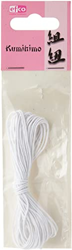 Baumwollkordel gewachst, 1 mm, 6 Meter, weiß